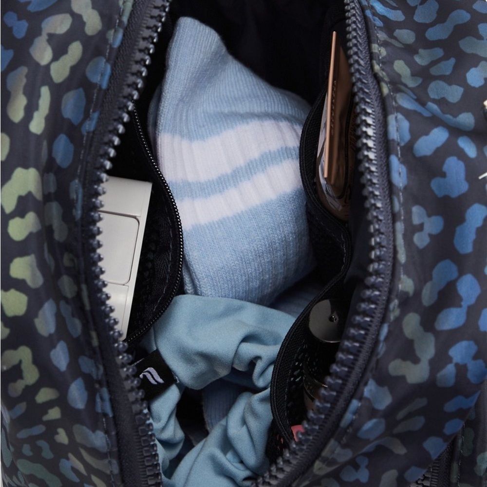 Fabletics Blue Leopard Print Backpack - image 2